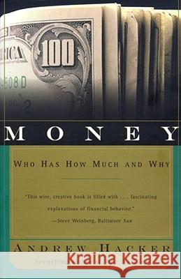 Money: Who Has How Much and Why Andrew Hacker 9780684846620