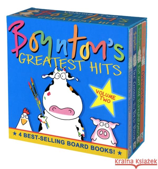 Boynton's Greatest Hits The Big Yellow Box (Boxed Set): The Going to Bed Book; Horns to Toes; Opposites; But Not the Hippopotamus Sandra Boynton 9780689826634 Little Simon