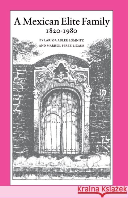 A Mexican Elite Family, 1820-1980: Kinship, Class, and Culture Lomnitz, Larissa Adler 9780691022840