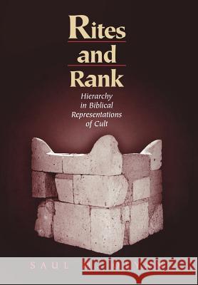 Rites and Rank: Hierarchy in Biblical Representations of Cult Olyan, Saul M. 9780691029481 Princeton University Press