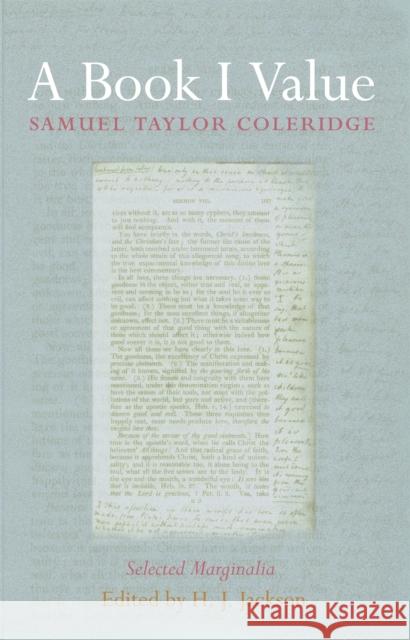 A Book I Value: Selected Marginalia Coleridge, Samuel Taylor 9780691113173 Princeton University Press