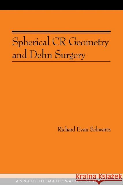 Spherical Cr Geometry and Dehn Surgery (Am-165) Schwartz, Richard Evan 9780691128108 Princeton University Press