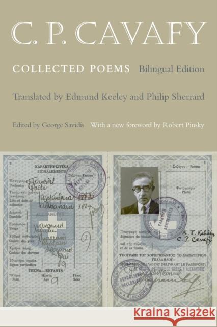 C. P. Cavafy: Collected Poems - Bilingual Edition  9780691141244 Not Avail