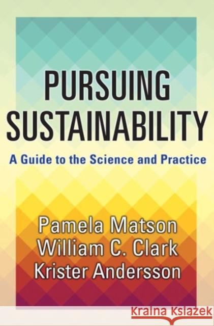 Pursuing Sustainability: A Guide to the Science and Practice Matson, Pamela 9780691157610