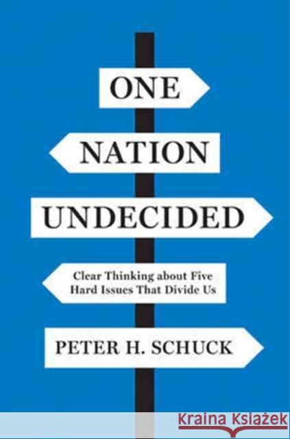 One Nation Undecided: Clear Thinking about Five Hard Issues That Divide Us Schuck, Peter H. 9780691167435