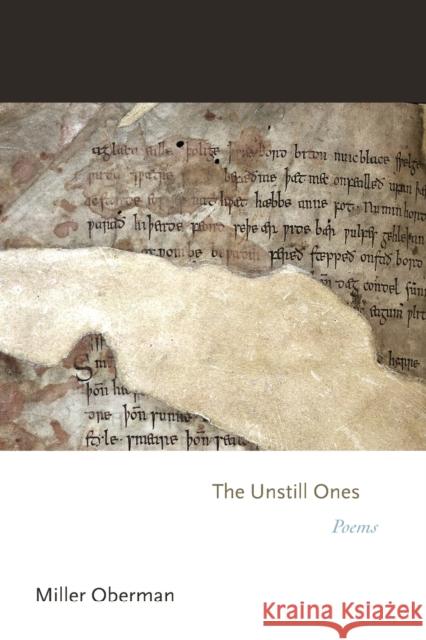 The Unstill Ones: Poems Oberman, Miller 9780691176833