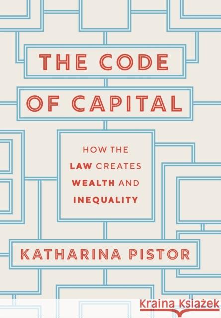 The Code of Capital: How the Law Creates Wealth and Inequality Pistor, Katharina 9780691178974