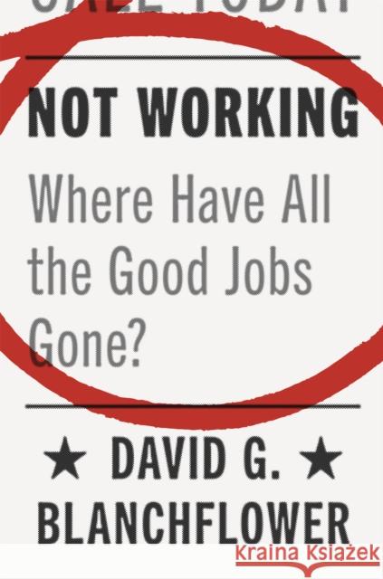 Not Working: Where Have All the Good Jobs Gone? David G. Blanchflower 9780691181240 Princeton University Press