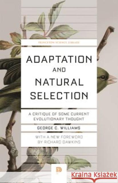 Adaptation and Natural Selection: A Critique of Some Current Evolutionary Thought Williams, George Christopher 9780691182865