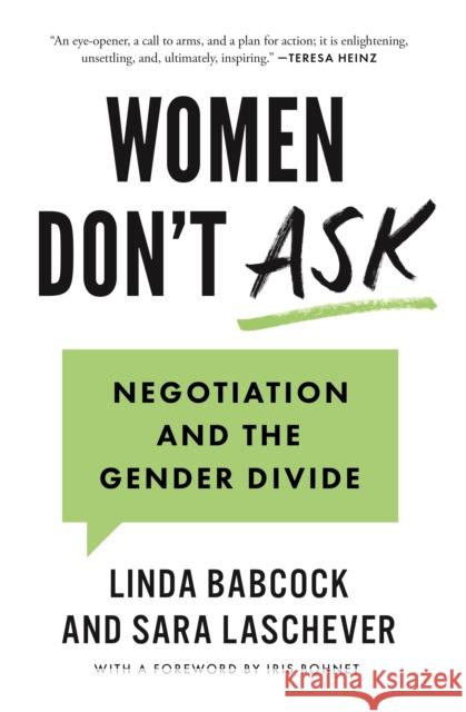Women Don't Ask: Negotiation and the Gender Divide Linda Babcock Sara Laschever 9780691210537
