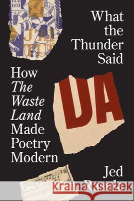 What the Thunder Said: How The Waste Land Made Poetry Modern Jed Rasula 9780691225777