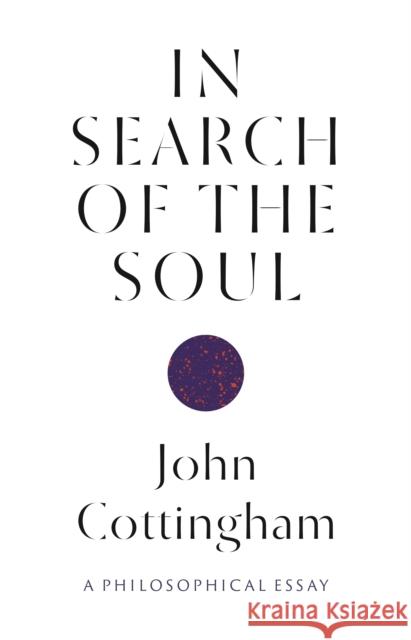 In Search of the Soul: A Philosophical Essay Cottingham, John 9780691234038