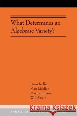 What Determines an Algebraic Variety?: (Ams-216) Kollár, János 9780691246802 Princeton University Press