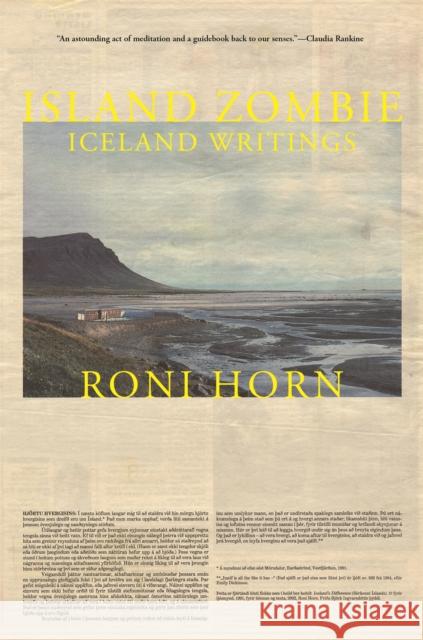 Island Zombie: Iceland Writings Roni Horn 9780691248622