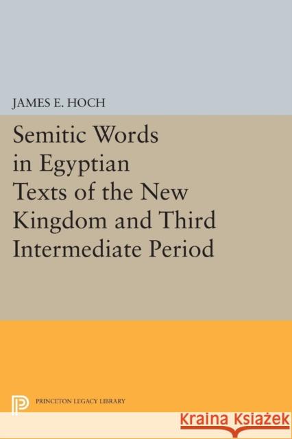 Semitic Words in Egyptian Texts of the New Kingdom and Third Intermediate Period Hoch, James E. 9780691602554 John Wiley & Sons
