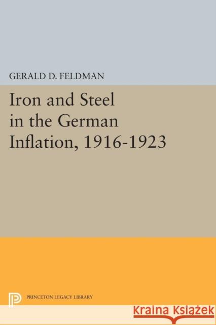 Iron and Steel in the German Inflation, 1916-1923 Gerald D. Feldman 9780691603940