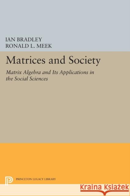 Matrices and Society: Matrix Algebra and Its Applications in the Social Sciences Bradley, I 9780691610207 John Wiley & Sons