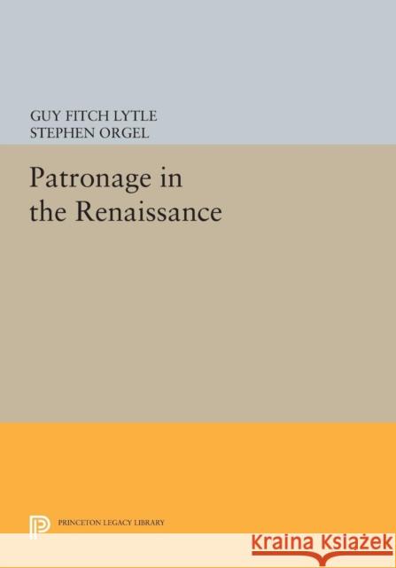 Patronage in the Renaissance Lytel, . 9780691614410 John Wiley & Sons