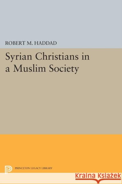 Syrian Christians in a Muslim Society: An Interpretation Robert M. Haddad 9780691620763