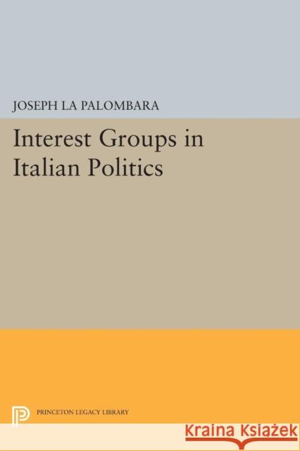 Interest Groups in Italian Politics Lapalombara, Joseph 9780691624945