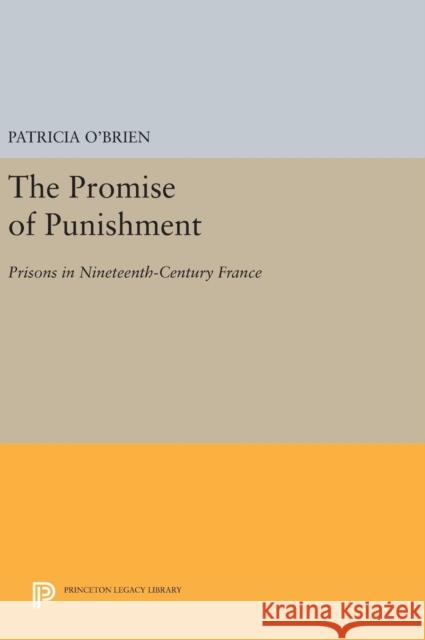 The Promise of Punishment: Prisons in Nineteenth-Century France Patricia O'Brien 9780691642147