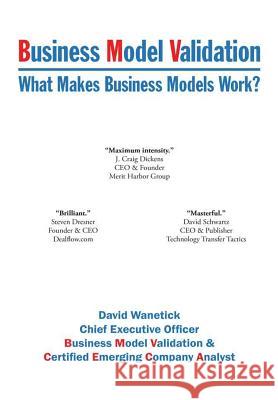 Business Model Validation: What Makes Business Models Work? David Wanetick 9780692369562 Business Development Academy