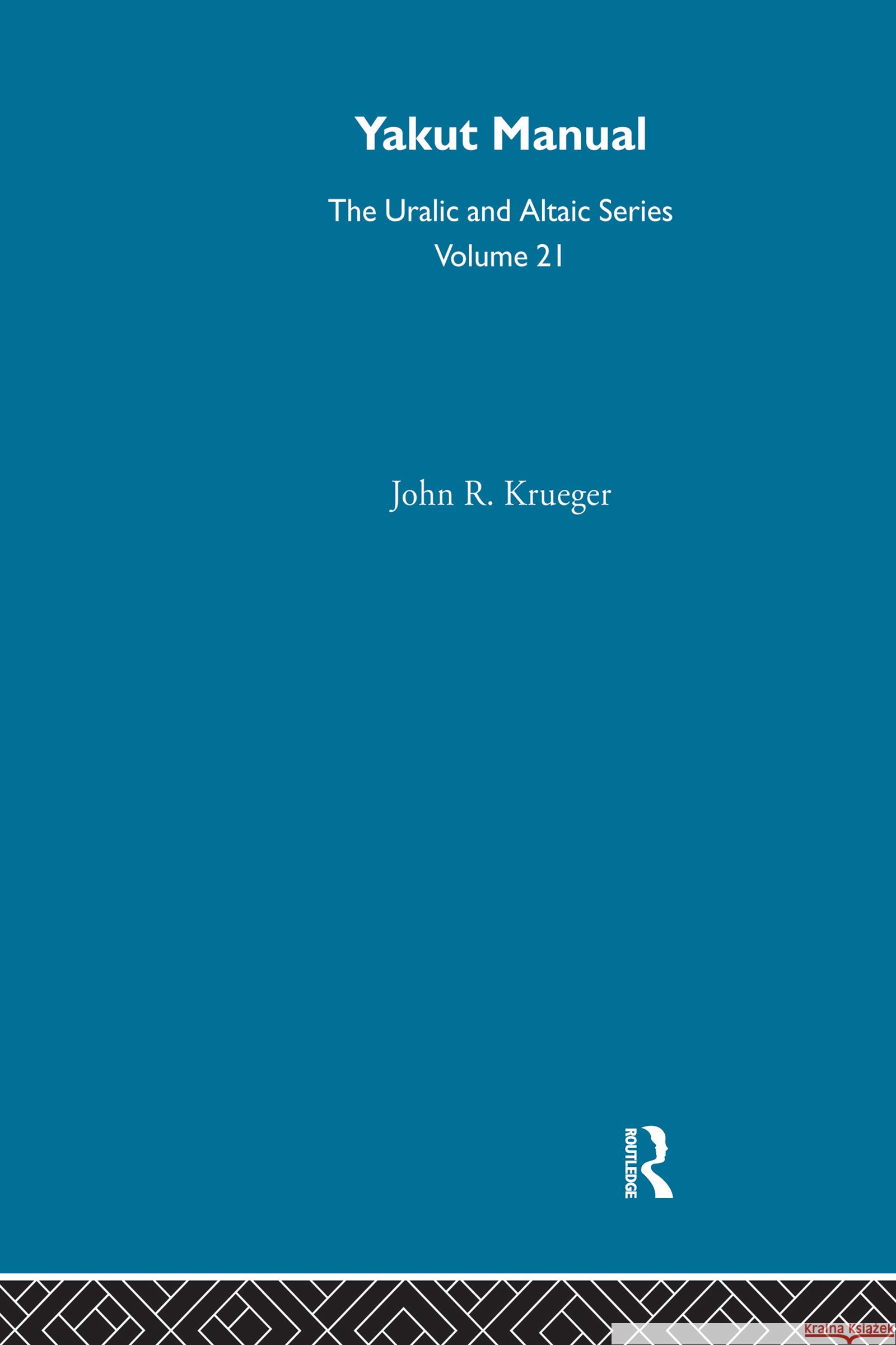 Yakut Manual John R. Krueger 9780700708215