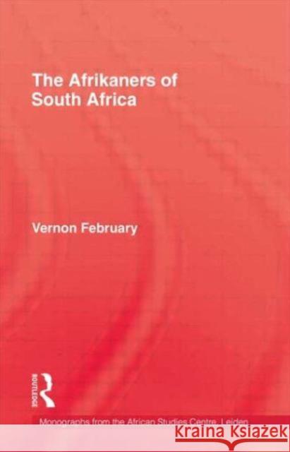 Afrikaners Of South Africa February, Vernon 9780710303530