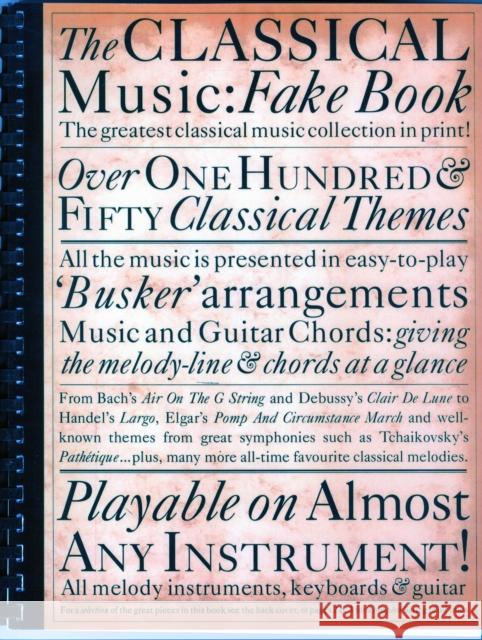 The Classical Music Fake Book Amsco Publications 9780711944268 Hal Leonard Europe Limited