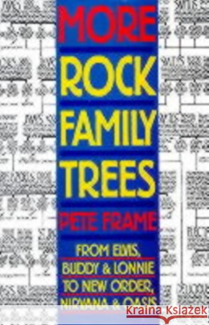 More Rock Family Trees Pete Frame 9780711968790