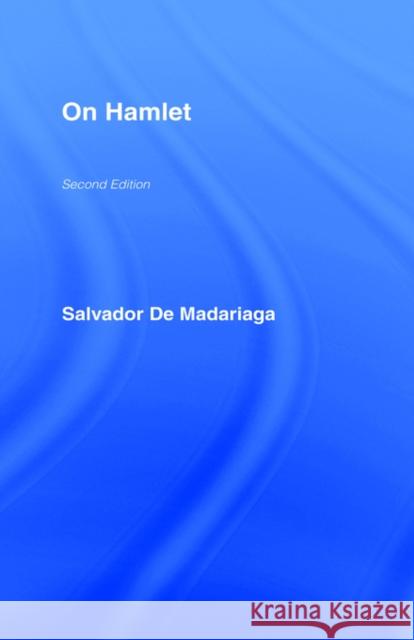 On Hamlet Salvador D 9780714620688 Frank Cass Publishers