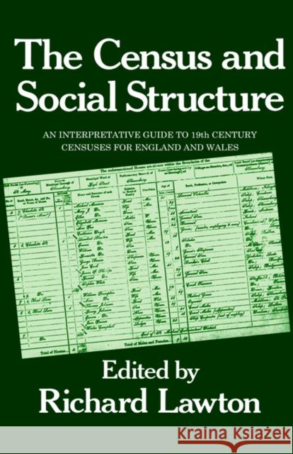 Census and Social Structure Richard Lawton 9780714629650