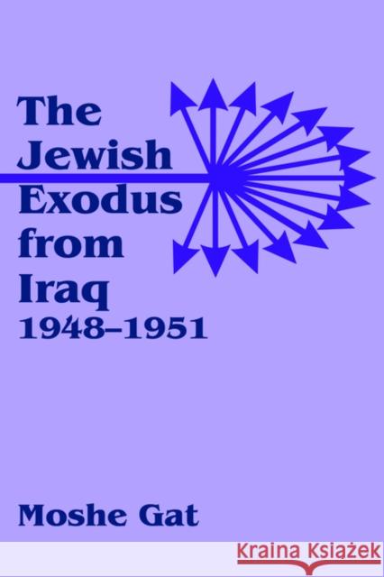 The Jewish Exodus from Iraq, 1948-1951 Moshe Gat 9780714642239 Frank Cass Publishers