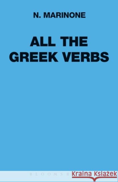 All the Greek Verbs N. Marinone 9780715617724 0