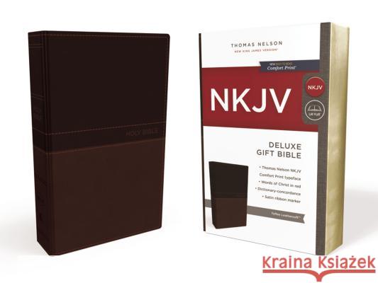NKJV, Deluxe Gift Bible, Leathersoft, Tan, Red Letter, Comfort Print: Holy Bible, New King James Version Thomas Nelson 9780718075200