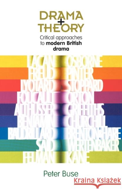 Drama + Theory: Critical Approaches to Modern British Drama Buse, Peter 9780719057229