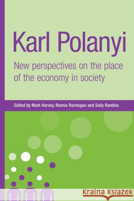 Karl Polanyi: New Perspectives on the Place of the Economy in Society Mark Harvey Ronnie Ramlogan Sally Randles 9780719073335 Manchester University Press