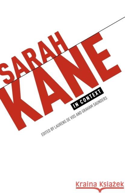 Sarah Kane in Context: Essays Vos, Lauren de 9780719086458 Manchester University Press