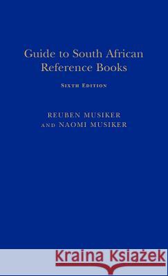Guide to South African Reference B Musiker, Naomi 9780720122244 Mansell