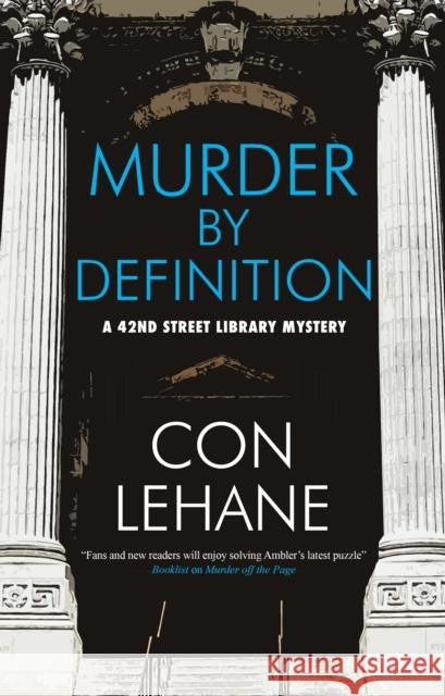 Murder by Definition Con Lehane 9780727850898 Canongate Books