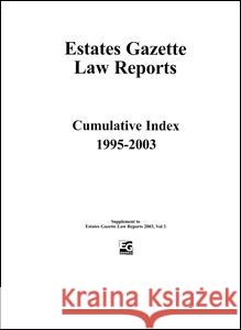 EGLR Cumulative Index 1995 - 2003 Denyer-Green, Barry 9780728204058