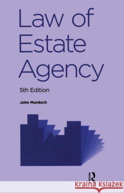 Law of Estate Agency John Murdoch 9780728205598 0