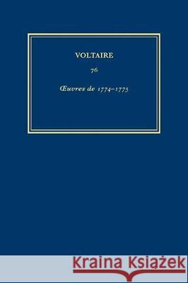 Oeuvres De 1774-1775  Voltaire 9780729410199 Marston Book DMARSTO Orphans