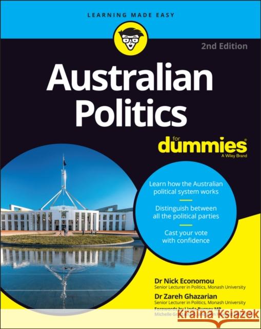 Australian Politics for Dummies Nick Economou Zareh Ghazarian 9780730395423 Wiley
