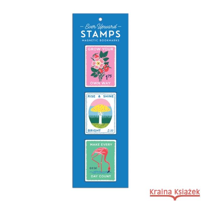 Ever Upward Stamps Shaped Magnetic Bookmarks Emily Taylor, Galison 9780735367388 Galison
