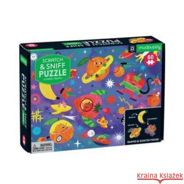 Cosmic Fruits Scratch and Sniff Puzzle Mudpuppy 9780735370135