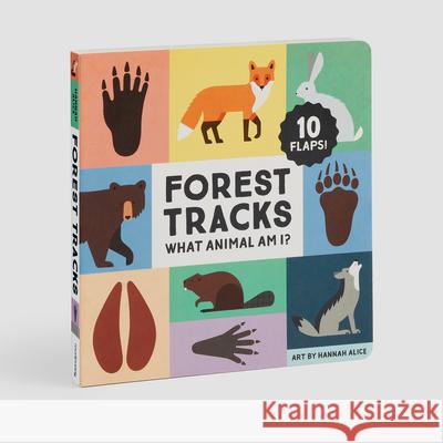 Forest Tracks: What Animal Am I? Lift-the-Flap Board Book Galison Mudpuppy 9780735374706 Galison