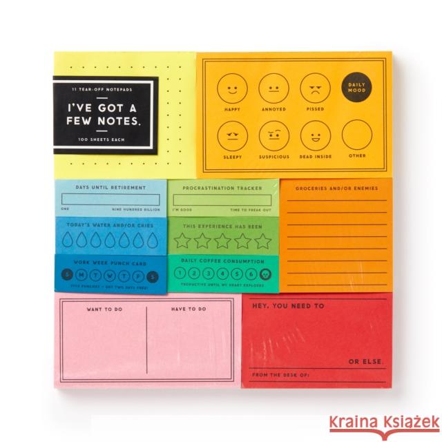 I've Got A Few Notes Tear-off Notepad Set Brass Monkey 9780735379381 Galison