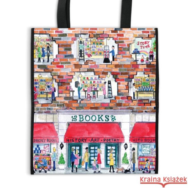 Michael Storrings A Day at the Bookstore Reusable Shopping Bag Galison 9780735381469