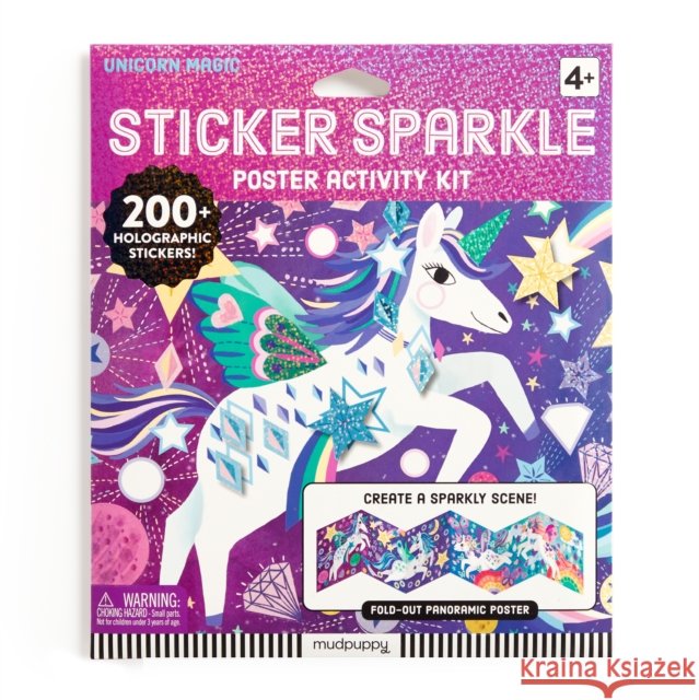 Unicorn Magic Sticker Sparkle Poster Activity Kit Mudpuppy 9780735384477